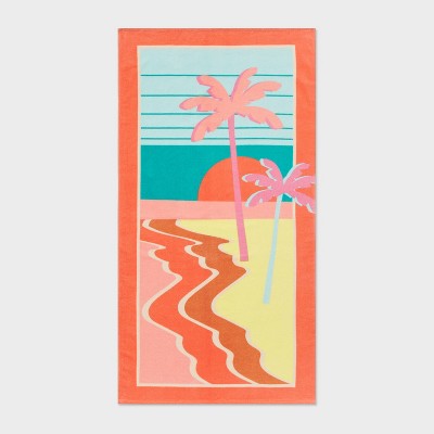 Scenic Palm Tree Beach Towel - Sun Squad™