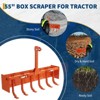 55" Box Blade Tractor Attachment, Compatible with Category 1 & Cat 0, Box Blade Scraper with 6 Adjustable Scarifier Shanks for Grading, Orange - 4 of 4