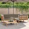 vidaXL 4 Piece Patio Pallet Sofa Set with Taupe Cushions Solid Acacia Wood Modular Outdoor Furniture for Garden Patio Deck - 2 of 4