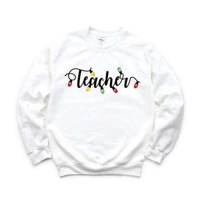 Simply Sage Market Women's Graphic Sweatshirt Teacher Christmas Lights