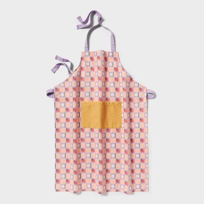 Adult Checked Apron Purple - Pillowfort™