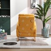 Ruvalino Baby Bouncers and Rockers Modern Upholstered Rocking Chair with Side Pocket for Nursery Room, Yellow, 26.8"*38.2"*39" - 4 of 4