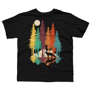 Boy's Design By Humans Forest Fox By clingcling T-Shirt - 1 of 4