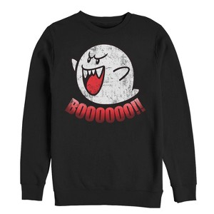 Men's Nintendo Retro Boo Ghost Sweatshirt - 1 of 3