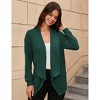 MISSKY Women's Open Front Cardigan Sweaters Fall Fashion Lapel Knit Chunky Winter Outerwear Coats - 2 of 4