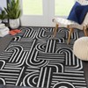 Washable Area Rugs for Living Room, Abstract Soft Rainbow Non Slip Throw Rugs with Rubber, Low Pile Boho Geometric Carpet for Bedroom Dining Room - 3 of 4