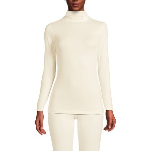Lands' End Women's Baselayer Cozy Thermaskin Turtleneck Top - 1 of 3