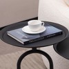 NicBex Lantern-Shaped Metal End Tables Living Room, Retro Tray Side Table with Weighted Base, Small Side Table, Round End Table, Small Coffee Table - 2 of 4