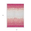 Blush Pink And Ivory Striped Washable Indoor Outdoor Area Rug - 3 of 4