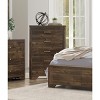 TiramisuBest Rustic Brown Finish Chest with Storage Drawers Clipped Corners Transitional Style Wooden Bedroom Furniture 1pc with Brown for D - 2 of 4