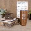 Pavilion Gift Company - The Man - 4" x 3" Wood Framed Glass Plaques - Wall Sign Panels - 3 of 4
