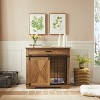 Large Dog Crate Furniture with Barn Door & Storage Drawer, Fits Dogs up to 100 lbs - 3 of 4