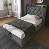 Sapphtopaz Twin Size Bed Frame Upholstered Bed Hydraulic Storage Bed with USB Bedroom Furniture, Easy Assembly, No Box Spring Needed - 4 of 4