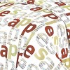 Slickblue 4 Pcs Letters Pattern Typography Style Duvet Cover Bedding Set, Cotton Fabric, Machine Washable, Size Options - 3 of 3