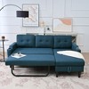 VYNXARIA Multifunctional Pull-Out Sofa Chair with Storage Space and Elegant Design, Perfect for the Living Room,Blue - 4 of 4