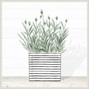 Amanti Art Lavender Blossom In Modern Pot III by Janice Gaynor Canvas Wall Art Print Framed 22 x 22-in. - 1 of 4