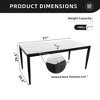 Christopher Knight Home Southey 71" Aluminum Rectangle Dining Table with Stone Top and Umbrella Hole - 3 of 4