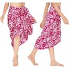 LA LEELA Women's Beachwear Summer Bathing Suit Sarong Beach Pareo Wrap Swim Bottom for Women One Size Pink_AA51 - 3 of 4