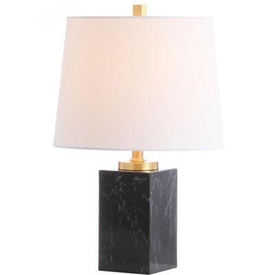 Elegant Black Marble 20.5" Traditional Table Lamp with Brass Accents