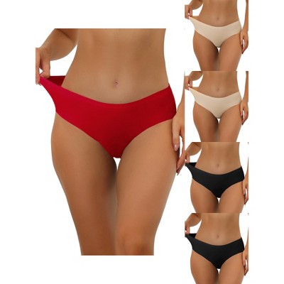 Allegra K Women's Elastic Waist Comfortable No Show 5 Packs Soft Briefs
