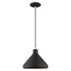 Livex Lighting Metal Shade 1 - Light Pendant in  Black - 2 of 4
