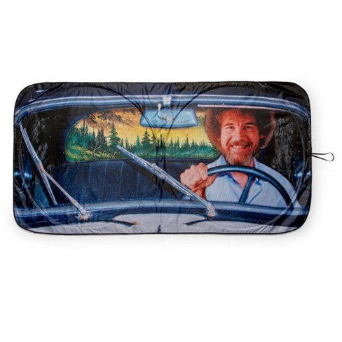 Surreal Entertainment Bob Ross Happy Trees Sunshade For Car