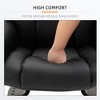 Faux Leather Massage Recliner Chair with Ottoman, 10-Point Vibration, Remote Control, and 360¡ã Swivel Wood Base - 4 of 4
