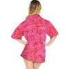 LA LEELA Women's Short-Sleeve Summer Blouses Beach Bohemian Party Vacation Relaxed Fit Button Up Hawaiian Shirt for Women - 2 of 4