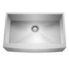 Miligore 33" x 21" x 10" Deep Single Bowl 16-Gauge Stainless Steel Farmhouse Apron Kitchen Sink with Drain/Grid - image 2 of 4