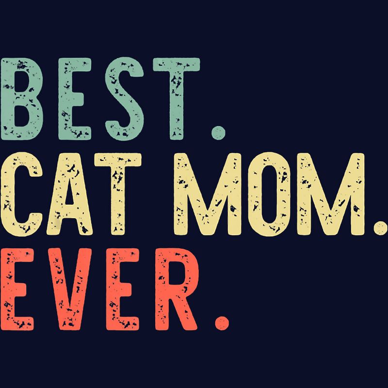 Junior's Design By Humans Best Cat Mom Ever Funny Mommy Vintage Gift Christmas T-Shirt By mothersdaygift T-Shirt, 2 of 4