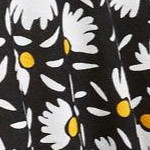 black white daisy print