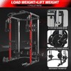 Power Cage, Multi-Function Squat Rack with Dual Independent Pulley System, with Adjustable Cable Crossover System and Training Attachment - 3 of 4