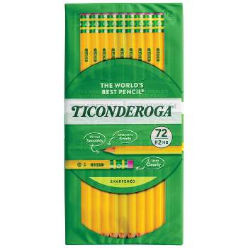 Ticonderoga Wood-Cased Pencils, Pre-Sharpened, 2 HB Soft, Neon Colors, 18  Count