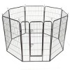 Costway 48'' 8 Panel Pet Playpen Door Exercise Kennel Fence Metal - 2 of 4