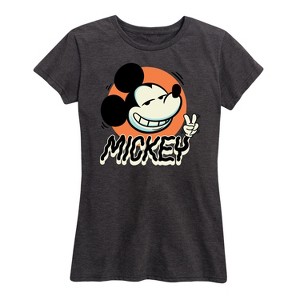 Women's - Disney - Mickey Peace Short Sleeve Graphic T-Shirt - 1 of 4