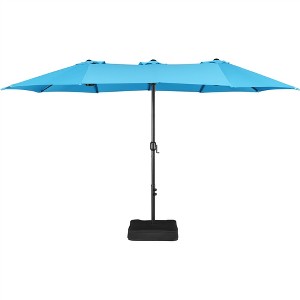 Yaheetech 15ft Twin Patio Parasol Outdoor Umbrella Market with Crank - 1 of 4