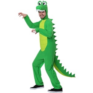 HalloweenCostumes.com 2X   Plus Size Goofy Adult Gator Costume, Green/Green - 1 of 2