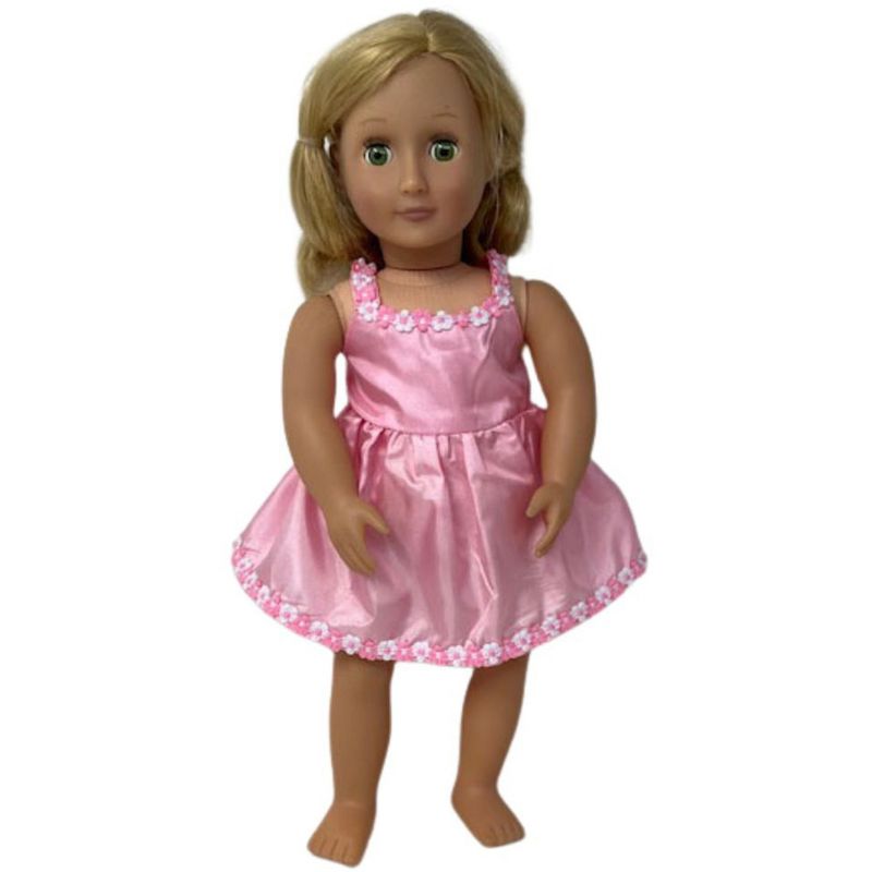 Doll Clothes Superstore Pink Darling Dress Fits 18 Inch Girl Dolls Like American Girl Our Generation My Life Dolls, 4 of 5