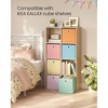 Storage Cubes, Set of 6 Foldable Storage Boxes, 11.8 x 11.8 x 11.8 Inches, Closet Organizers for Shelf, Colorful Fabric Bins, for Bedroom, Living Room - 3 of 4