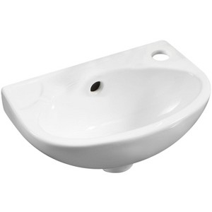ALFI ABC118 White 14inches Small Wall Mounted Ceramic Sink with Faucet Hole - 1 of 4