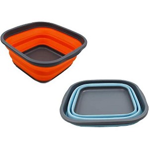 SAMMART 5.5L (1.4 Gallons) Set of 2 Collapsible Tub - Foldable Dish Tub - 1 of 4