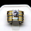 Fawn Wedding Ring Set for Women Stainless Steel Engagement and Band Ginger Lyne Collection - 4 of 4