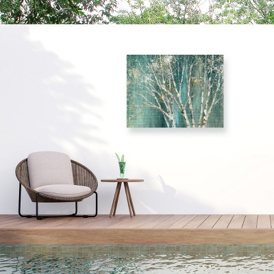Julia Purinton Blue Birch Outdoor Canvas Art