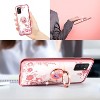 for Samsung A03S Phone Case, for Galaxy A03S Case Cute Clear Pink Butterfly Flower Soft TPU Shockproof Protective Cover - 3 of 4