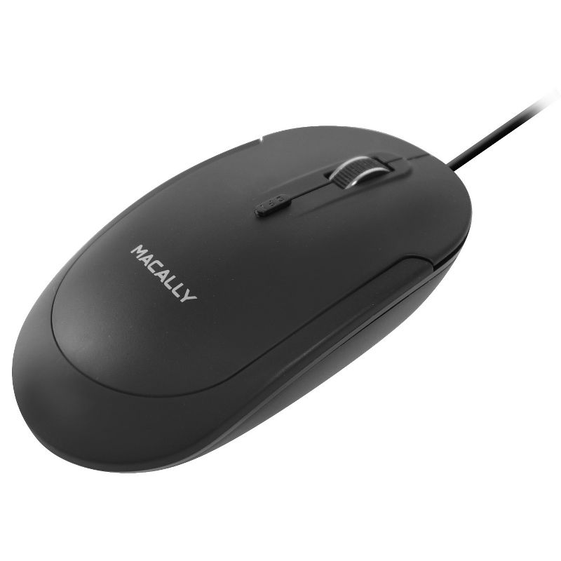 Macally USB-C Optical Black Mouse Quiet Click for Mac and PC, 4 of 9