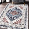 Vintage Oriental Rug, Washable Non-Slip Low Pile Carpet, Stain-Resistant Medallion Floor Mat for Living Room - 2 of 4