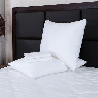 Micropuff Zippered Microfiber Pillow Protector Set of 2 White