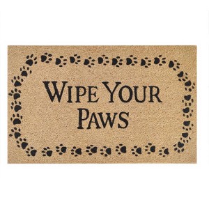 First Concept Door Mat, 30 in. L X 18 in. W Wipe Your Paws Coir, Black/Brown - 1 of 1