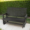 Fortune Candy Poly Lumber Patio Glider – 2-Seater with Ergonomic Deep Seat, High Backrest, Cup Holders, for Outdoor Garden, Yard, or Deck - 2 of 4