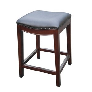 D-Art Collection Mahogany Bali Wave Counter Stool - 1 of 3
